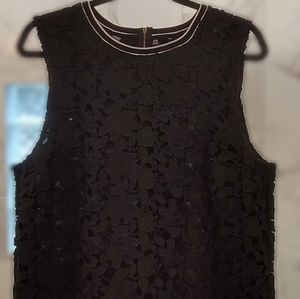 NWT Banana Republic Navy Blue Lace Top XL